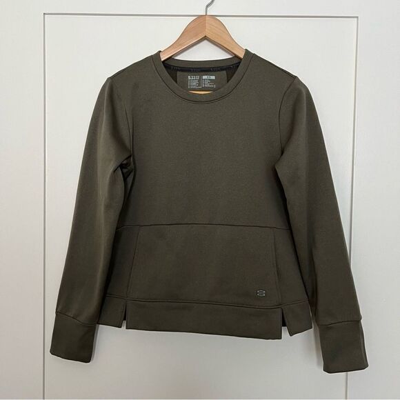 5.11 Tactical Elizabeth Sweatshirt Womens XS Ranger Green Long Sleeve Crew Neck - Picture 1 of 13